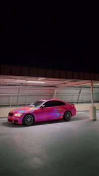 Gloss Pink Holographic Chrome Laser Car Vinyl Wrap Coupe BMW review David 