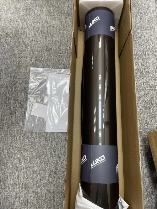 Gloss Metallic Tungsten Black Car Vinyl Wrap PET  review 