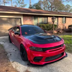 Ultra Glossy Metallic Vampire Red Car Vinyl Wrap Audi BMW PET   review Vampire 09