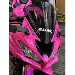 Gloss Pink Holographic Chrome Laser Car Vinyl Wrap Coupe BMW review kitysaki 01