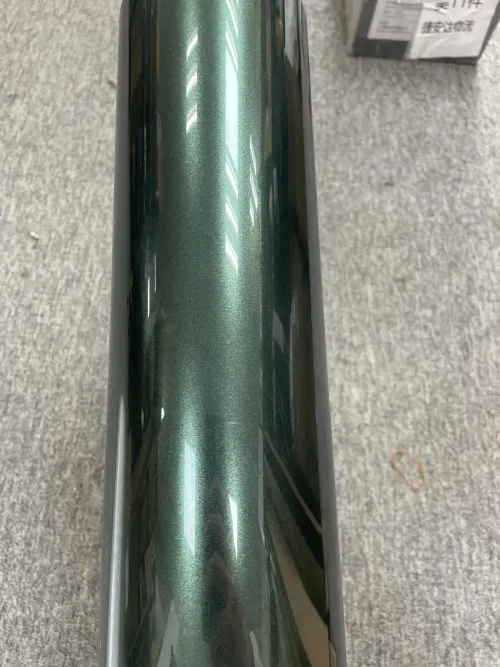 Gloss Metallic Emerald Green Car Vinyl Wrap PET review 