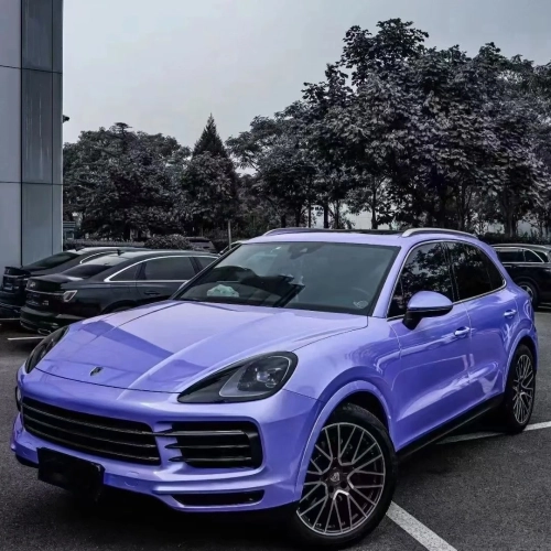 Super  Glossy Pearl Purple Car Vinyl Wrap PET reviewed by