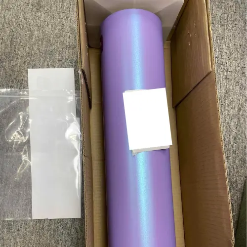 Matte Chameleon Glacial Frost Purple Car Vinyl Wrap PET review 