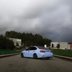 Gloss Macaron Baby Blue Car Vinyl Wrap PET review ncwrap 02