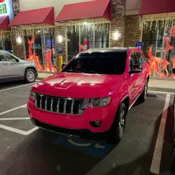 Gloss Fluorescent Pink Car Vinyl Wrap review Michael 03