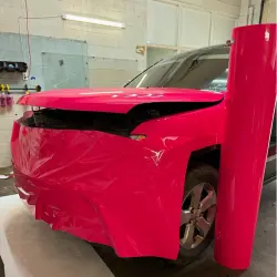 Gloss Fluorescent Pink Car Vinyl Wrap review Michael 05