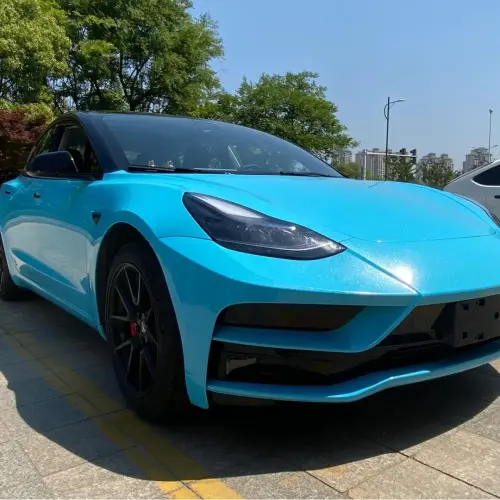 Gloss Metallic Sparkle Sky Blue Car Vinyl Wrap review 