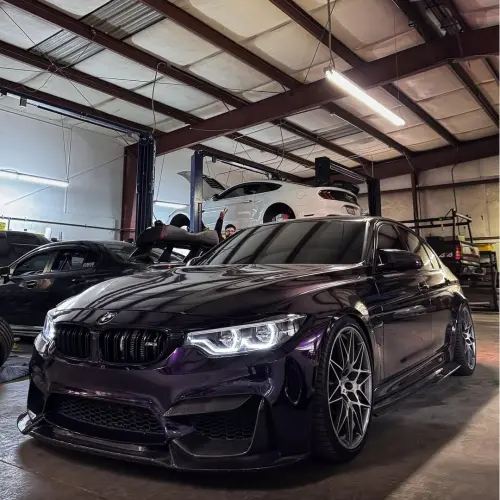 Gloss Metallic Ghost Midnight Purple Car Vinyl Wrap PET review 