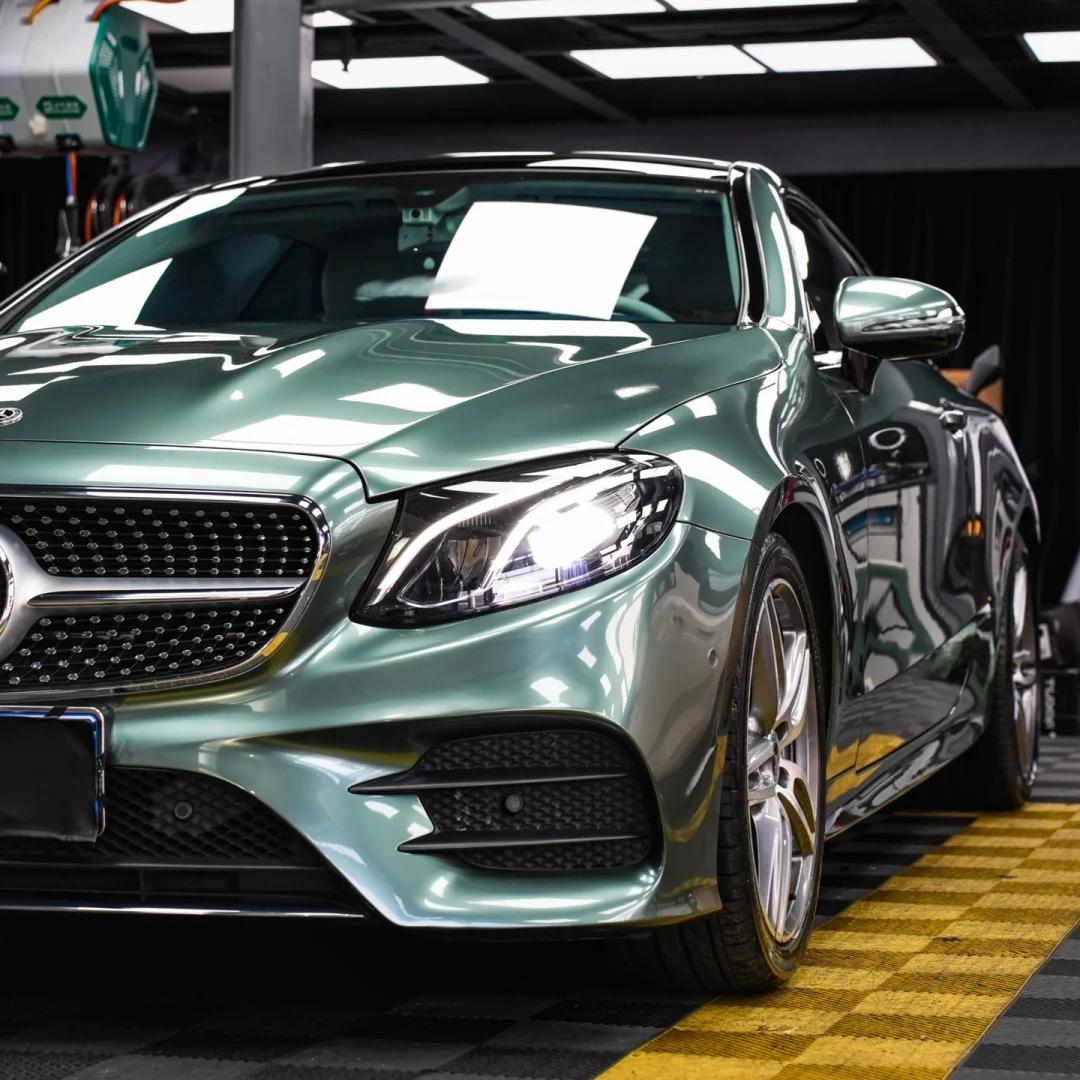 Gloss Metallic Liquid Alpine Green Car Vinyl Wrap PET review Stunning 00