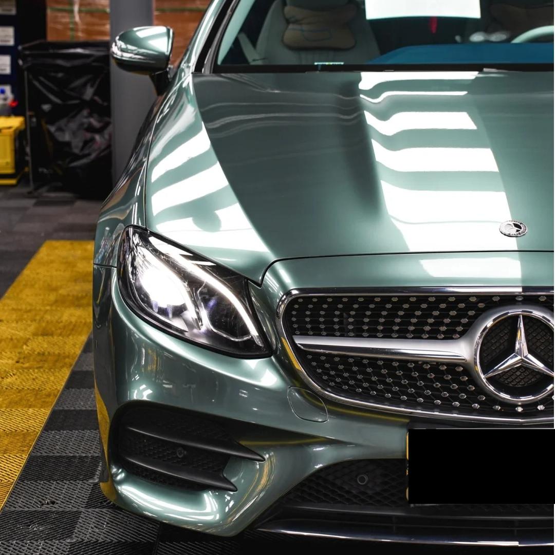 Gloss Metallic Liquid Alpine Green Car Vinyl Wrap PET review Stunning 02