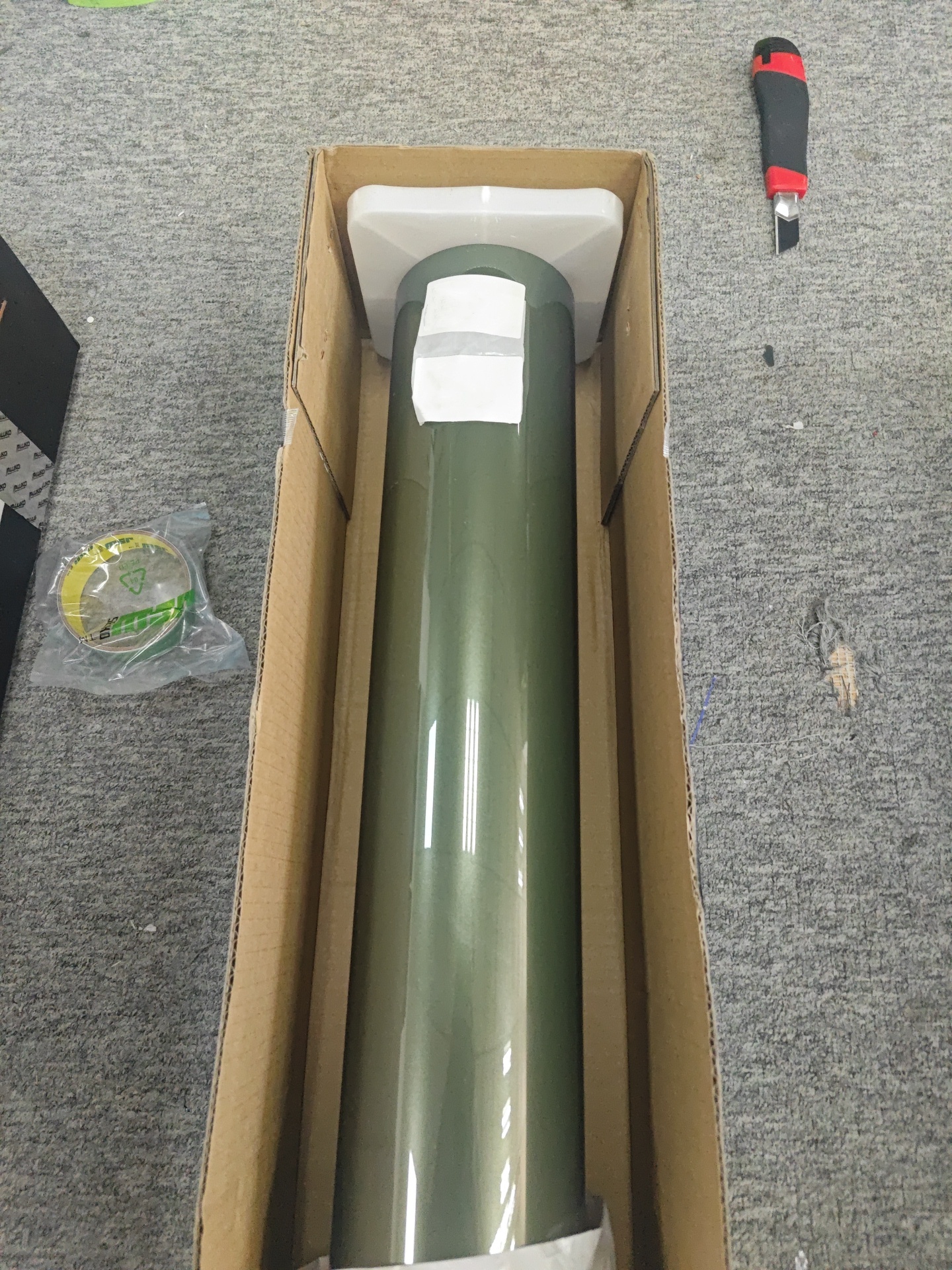 Gloss Metallic Olive Green Car Vinyl Wrap PET review Vinyl