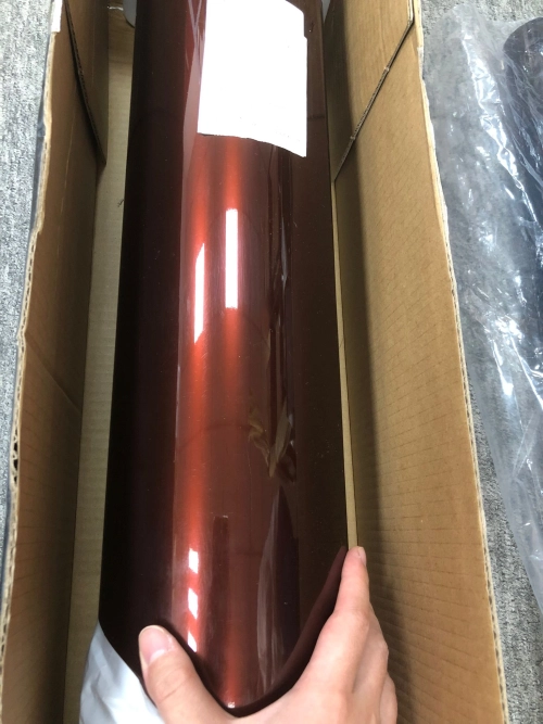 Gloss Liquid Coffee Brown Car Vinyl Wrap PET reviewed by