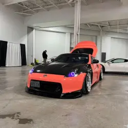Gloss Coral Orange Car Vinyl Wrap PET review SPD 02