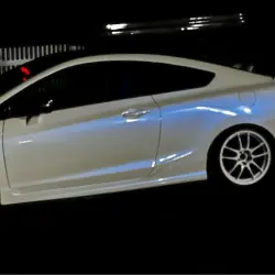 Gloss Metallic Chameleon Blue White Car Vinyl Wrap review Chameleon 01