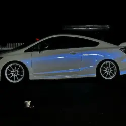 Gloss Metallic Chameleon Blue White Car Vinyl Wrap review Chameleon 02