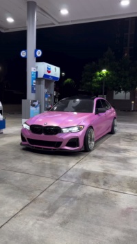 Gloss Metallic Rainbow Laser Pink Car Vinyl Wrap review g20_evie