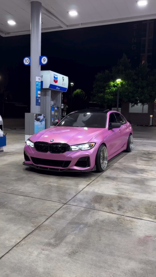 Gloss Metallic Rainbow Laser Pink Car Vinyl Wrap review 