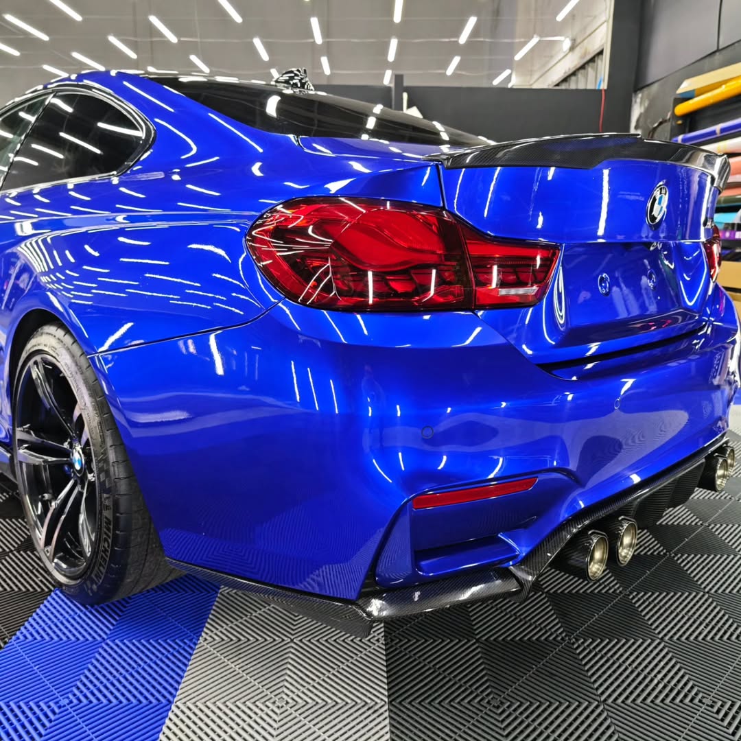 Gloss Metallic Ocean Deep Blue Car Vinyl Wrap PET review ncw 01