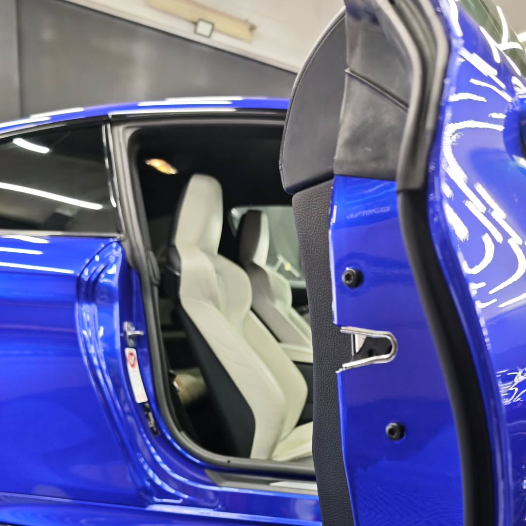 Gloss Metallic Ocean Deep Blue Car Vinyl Wrap PET review ncw 02