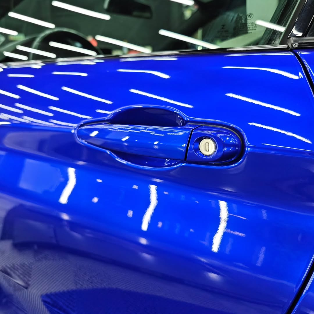 Gloss Metallic Ocean Deep Blue Car Vinyl Wrap PET review ncw 03