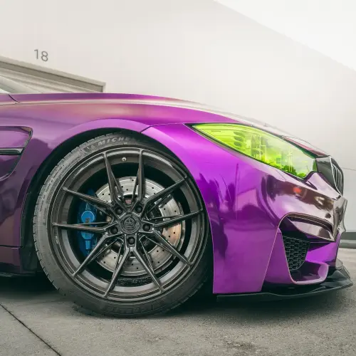 Gloss Metallic Grape Purple Car Vinyl Wrap PET review 