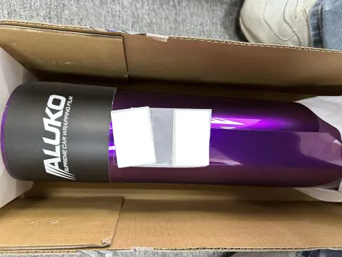 Gloss Metallic Grape Purple Car Vinyl Wrap PET review 