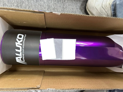 Gloss Metallic Grape Purple Car Vinyl Wrap PET reviewed by