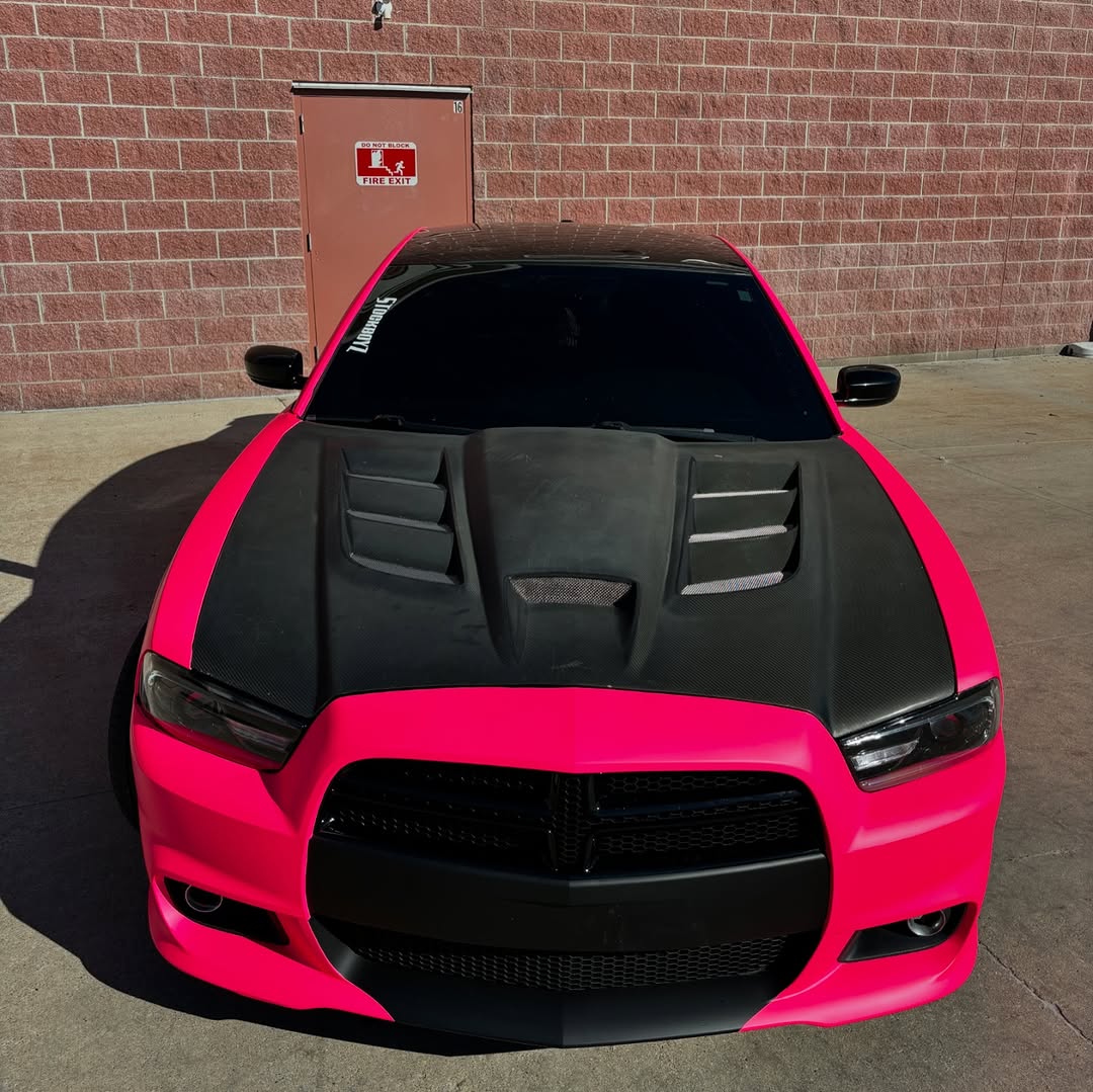 Ultimate Flat Fluorescent Pink Car Vinyl Wrap PET review srtmont 01