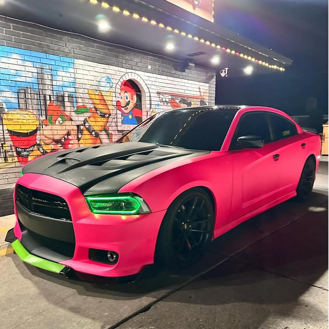 Ultimate Flat Fluorescent Pink Car Vinyl Wrap PET review srtmont 03