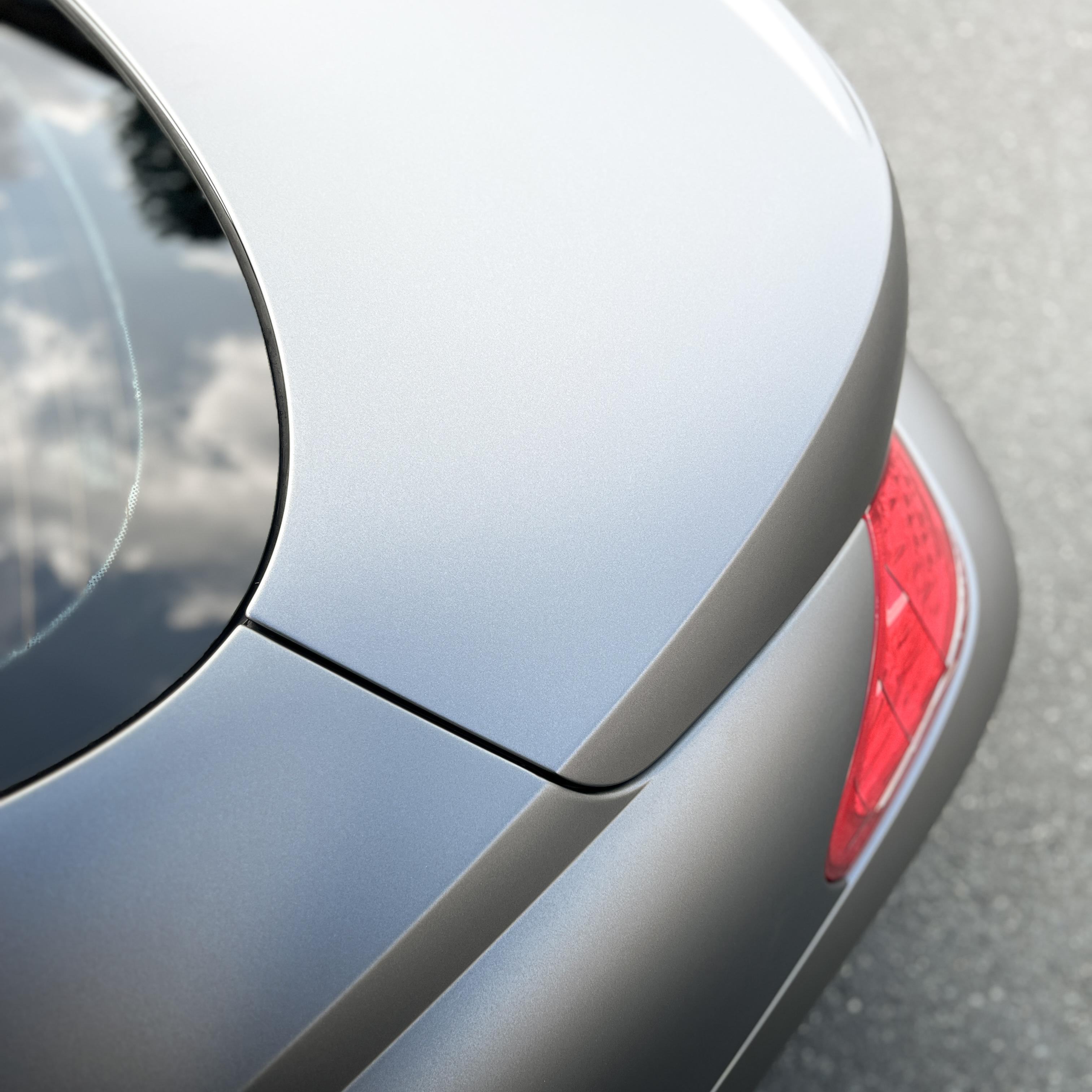 Matte Metallic Dark AMG Grey Car Vinyl Wrap PET review werk98.wraps 05