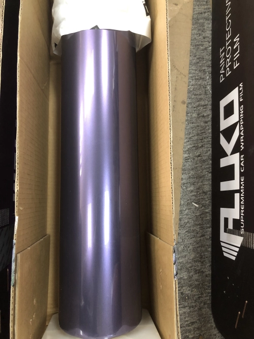 Gloss Crystal Rosemary Purple Car Vinyl Wrap PET reviewed by