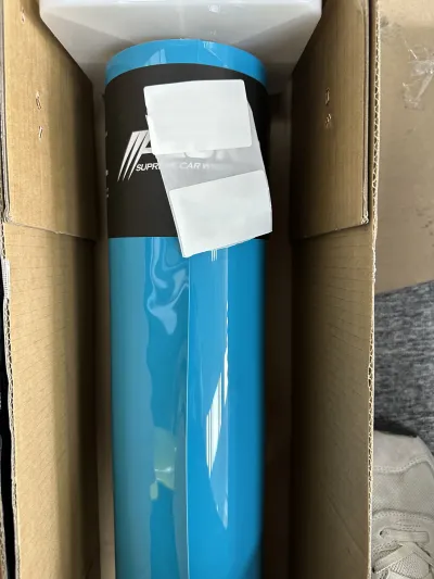 Gloss Miami Blue Car Vinyl Wrap Porsche PET review Miami Blue