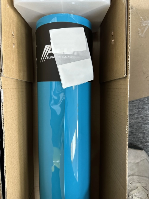 Gloss Miami Blue Car Vinyl Wrap Porsche PET review 