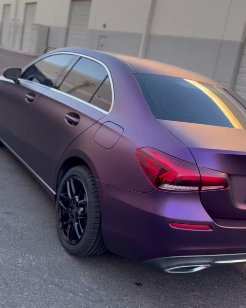 Matte Magic Purple Russian Violet Purple Car Vinyl Wrap PET review 