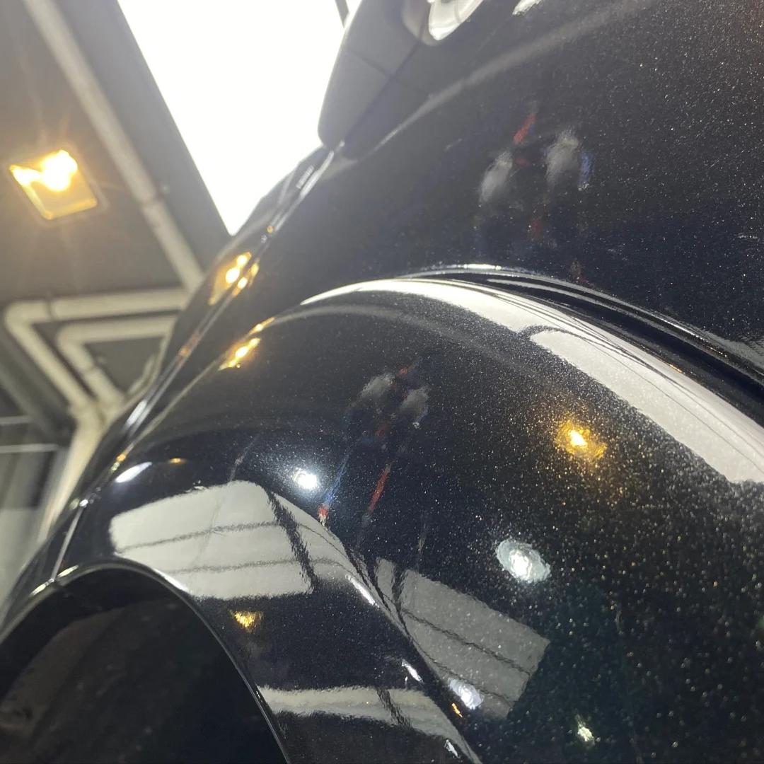 Gloss Metallic Glitter Black Car Vinyl Wrap PET review spark 02