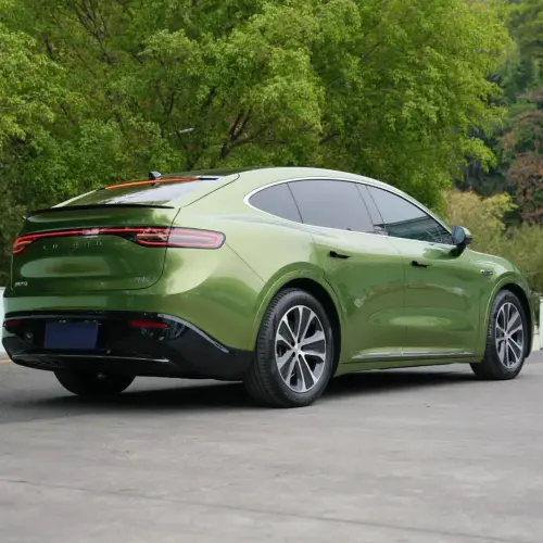 Gloss Metallic Mamba Green Car Vinyl Wrap PET review 