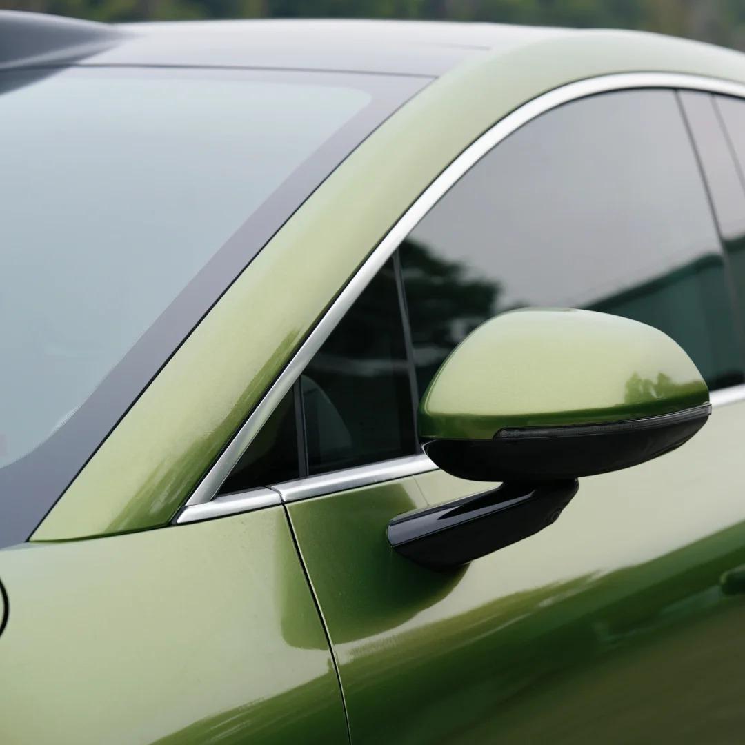 Gloss Metallic Mamba Green Car Vinyl Wrap PET review David 02