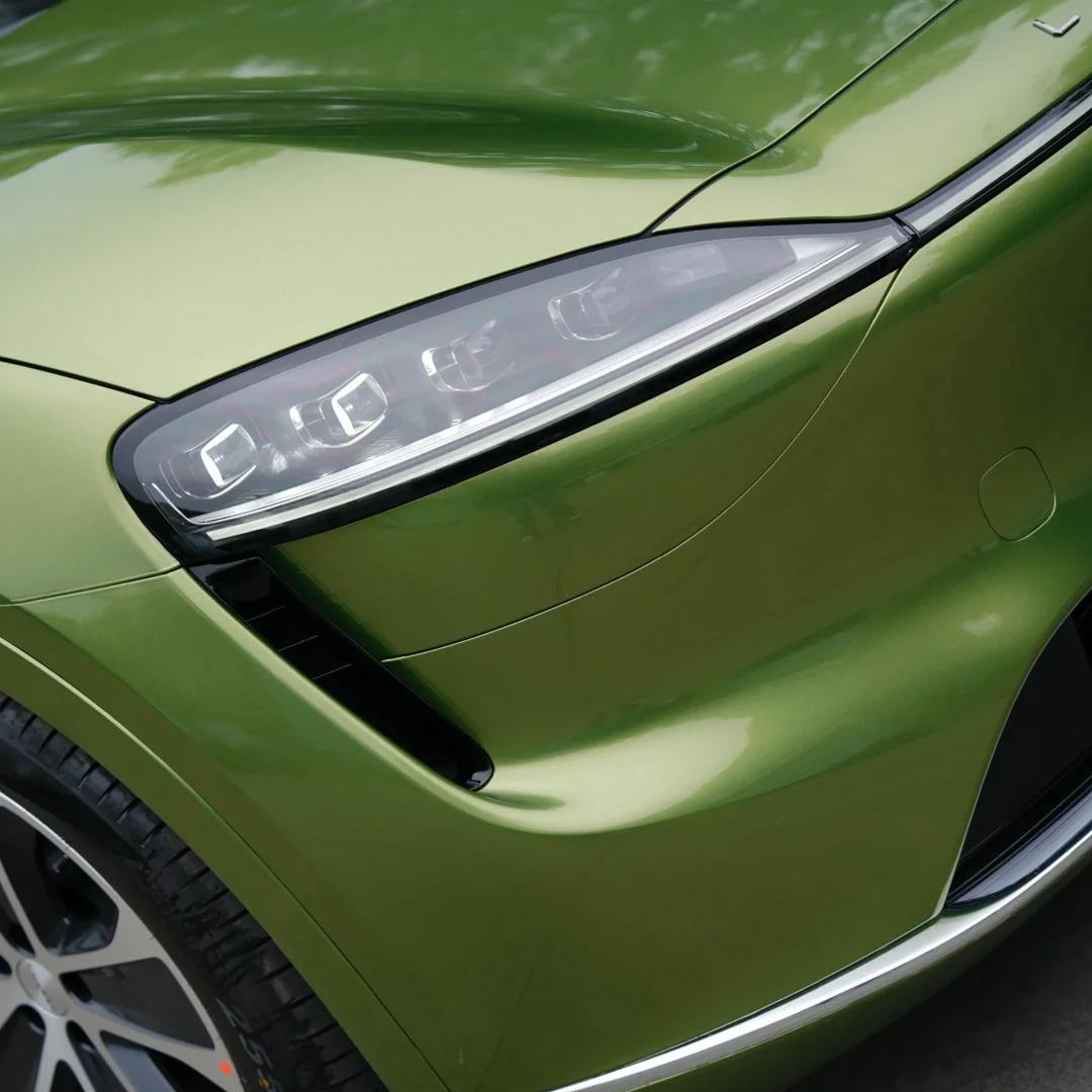 Gloss Metallic Mamba Green Car Vinyl Wrap PET review David 03