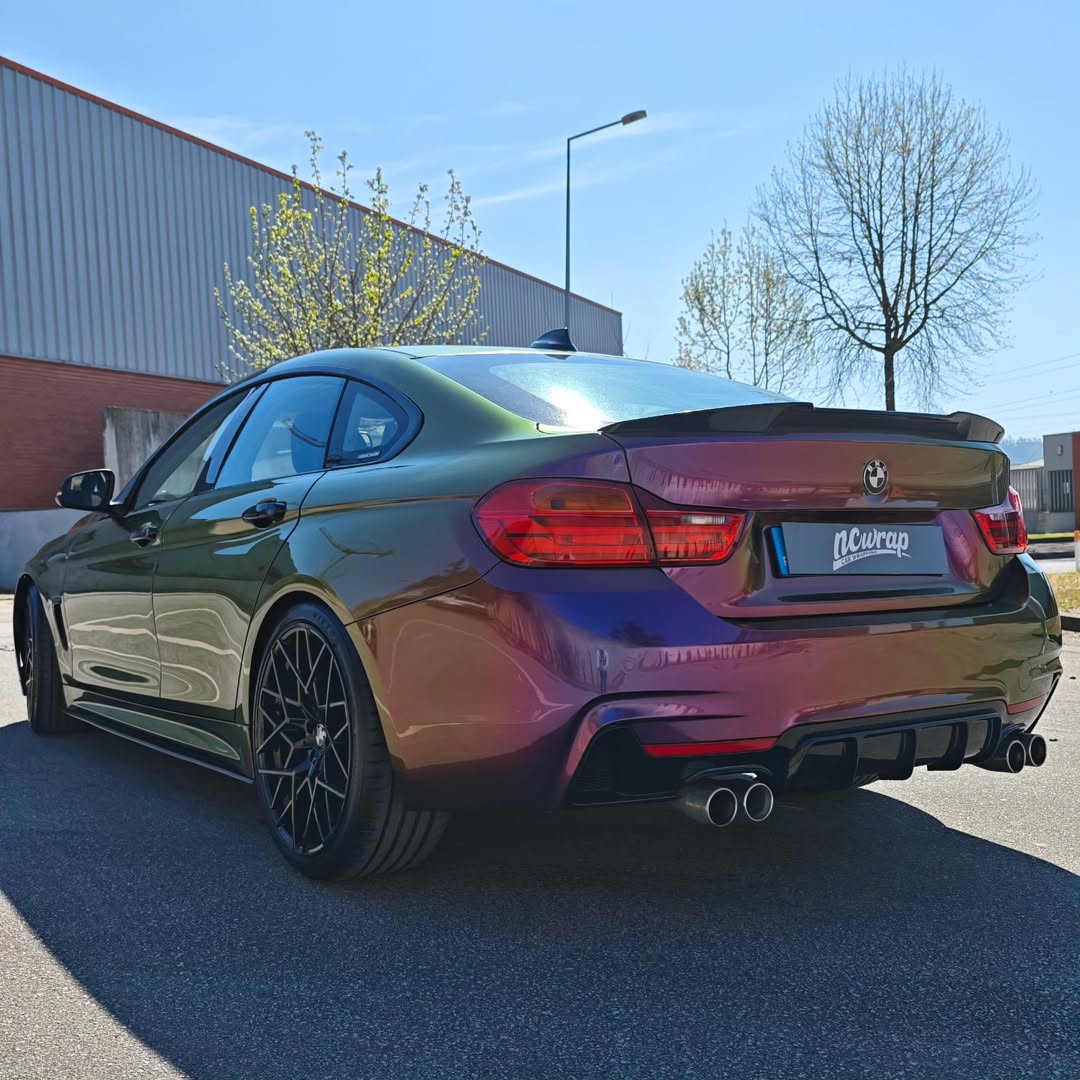 Gloss Metallic Chameleon Yellow Purple Car Vinyl Wrap PET review ncw 00