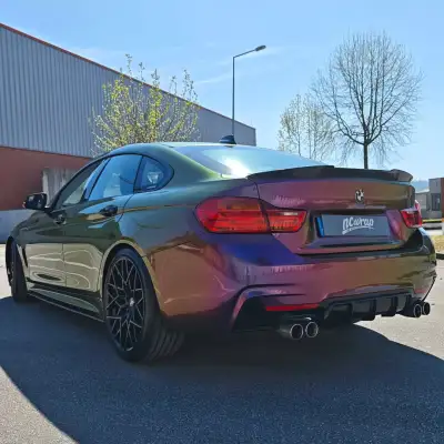 Gloss Metallic Chameleon Yellow Purple Car Vinyl Wrap PET review ncw 01