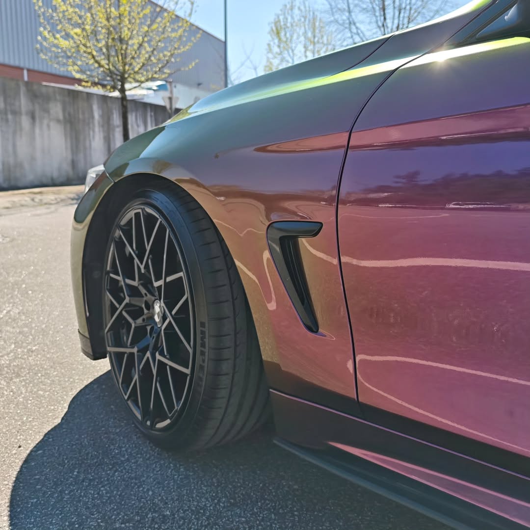 Gloss Metallic Chameleon Yellow Purple Car Vinyl Wrap PET review ncw 03