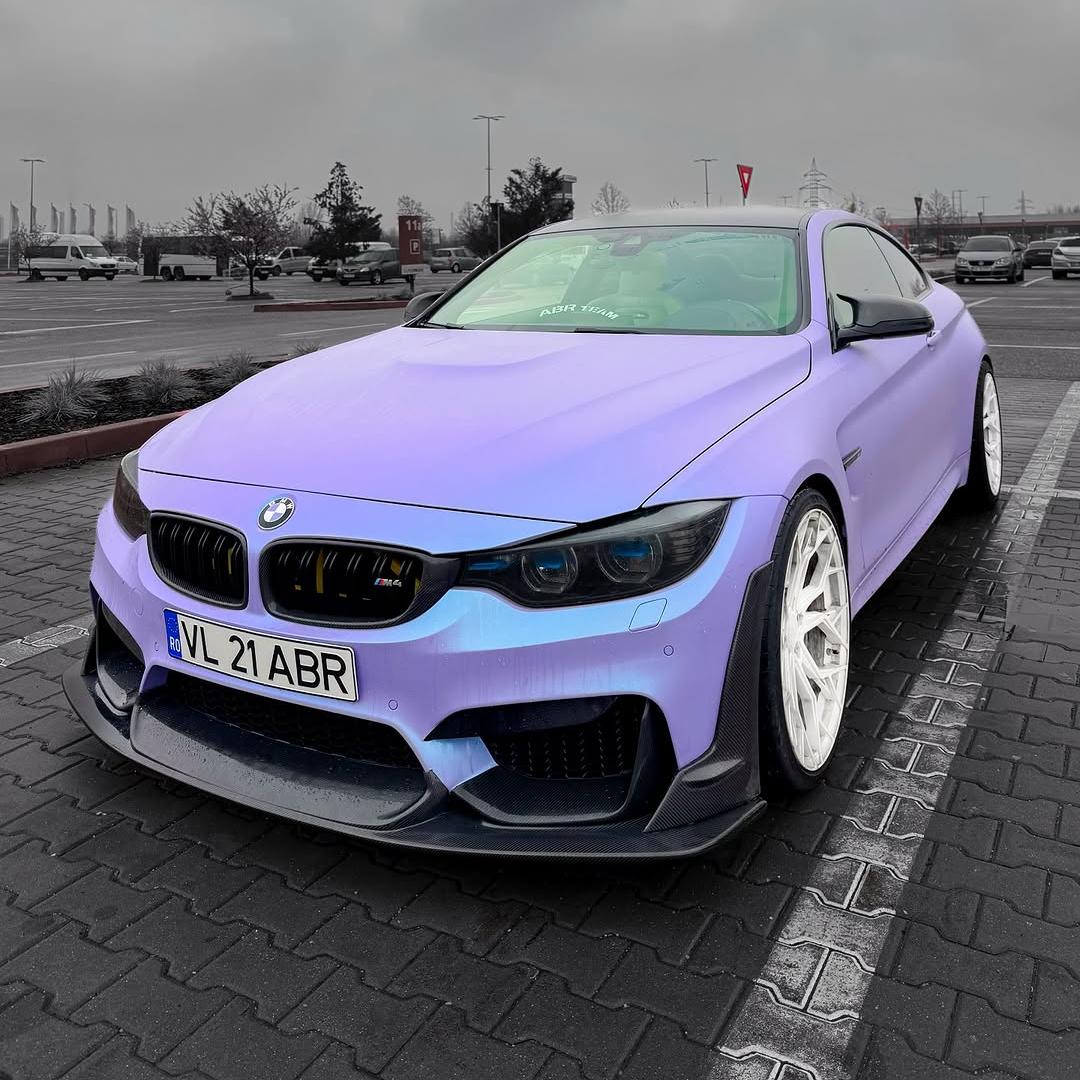 Matte Chameleon Glacial Frost Purple Car Vinyl Wrap PET review Sam Huxham 00