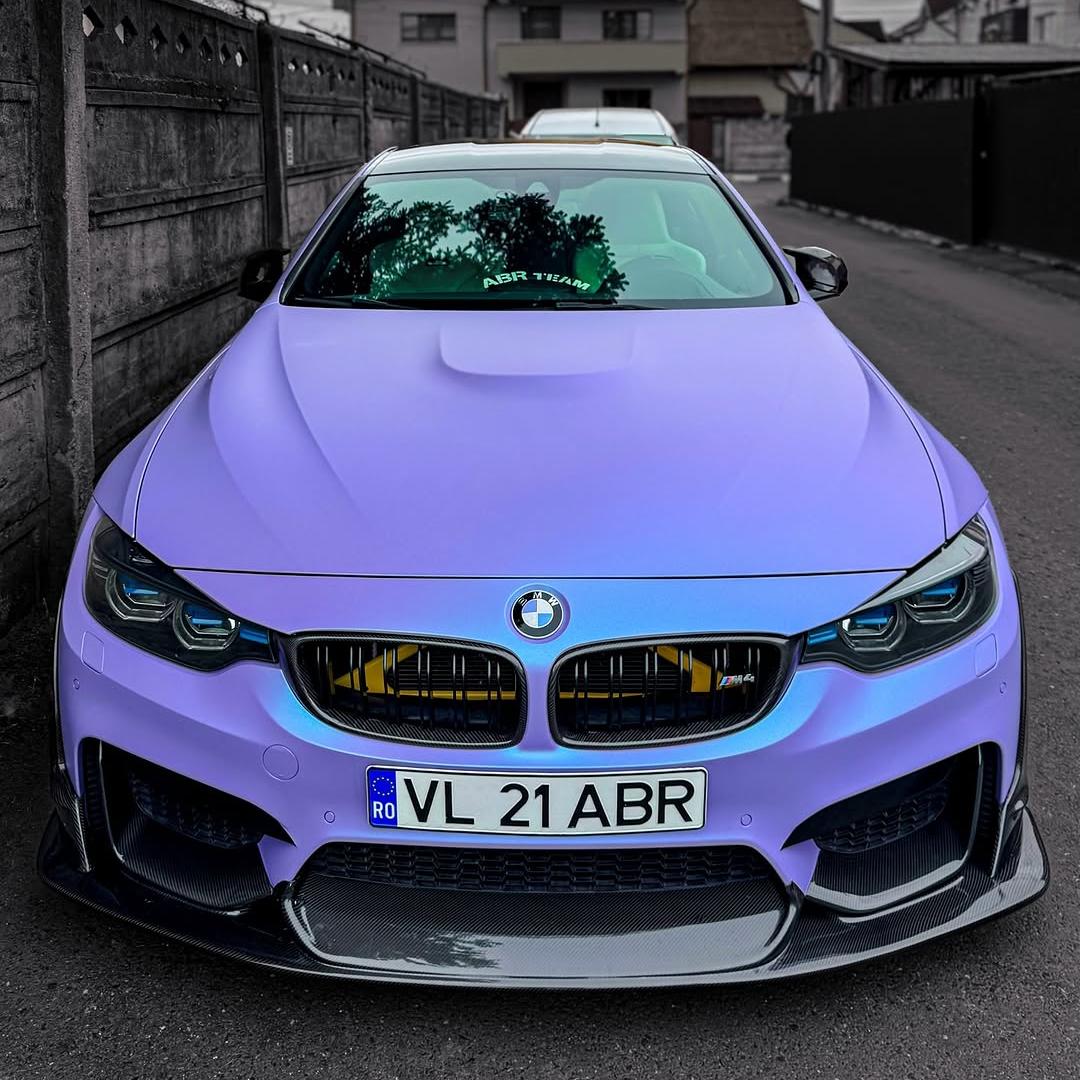 Matte Chameleon Glacial Frost Purple Car Vinyl Wrap PET review Sam Huxham 01