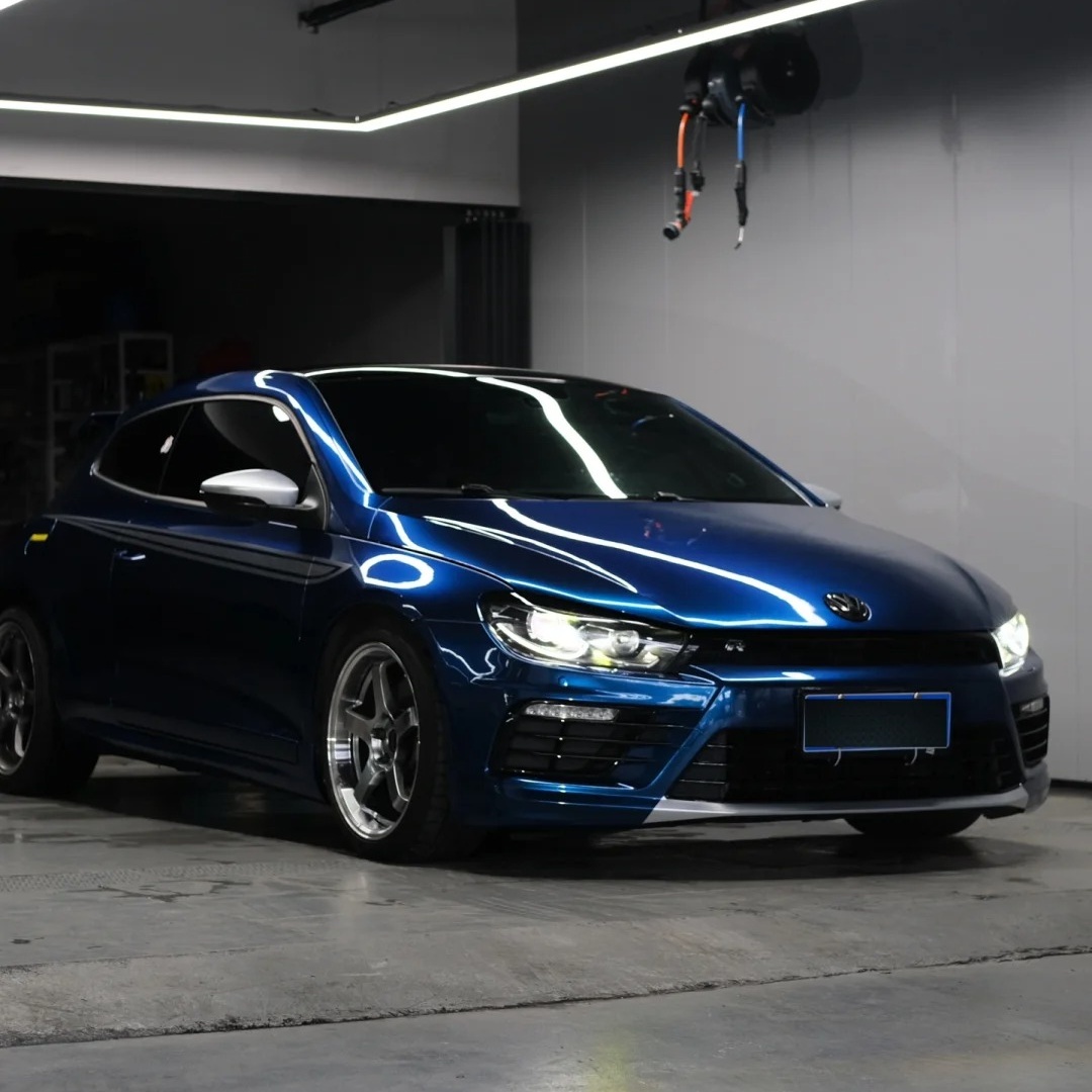 Gloss Indigo Blue Car Vinyl Wrap PET review Customer 00