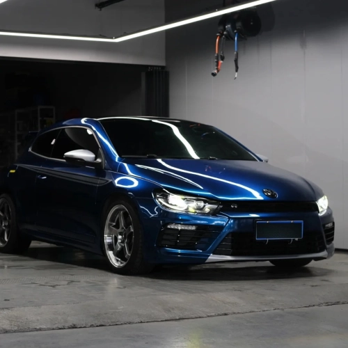 Gloss Indigo Blue Car Vinyl Wrap PET review 