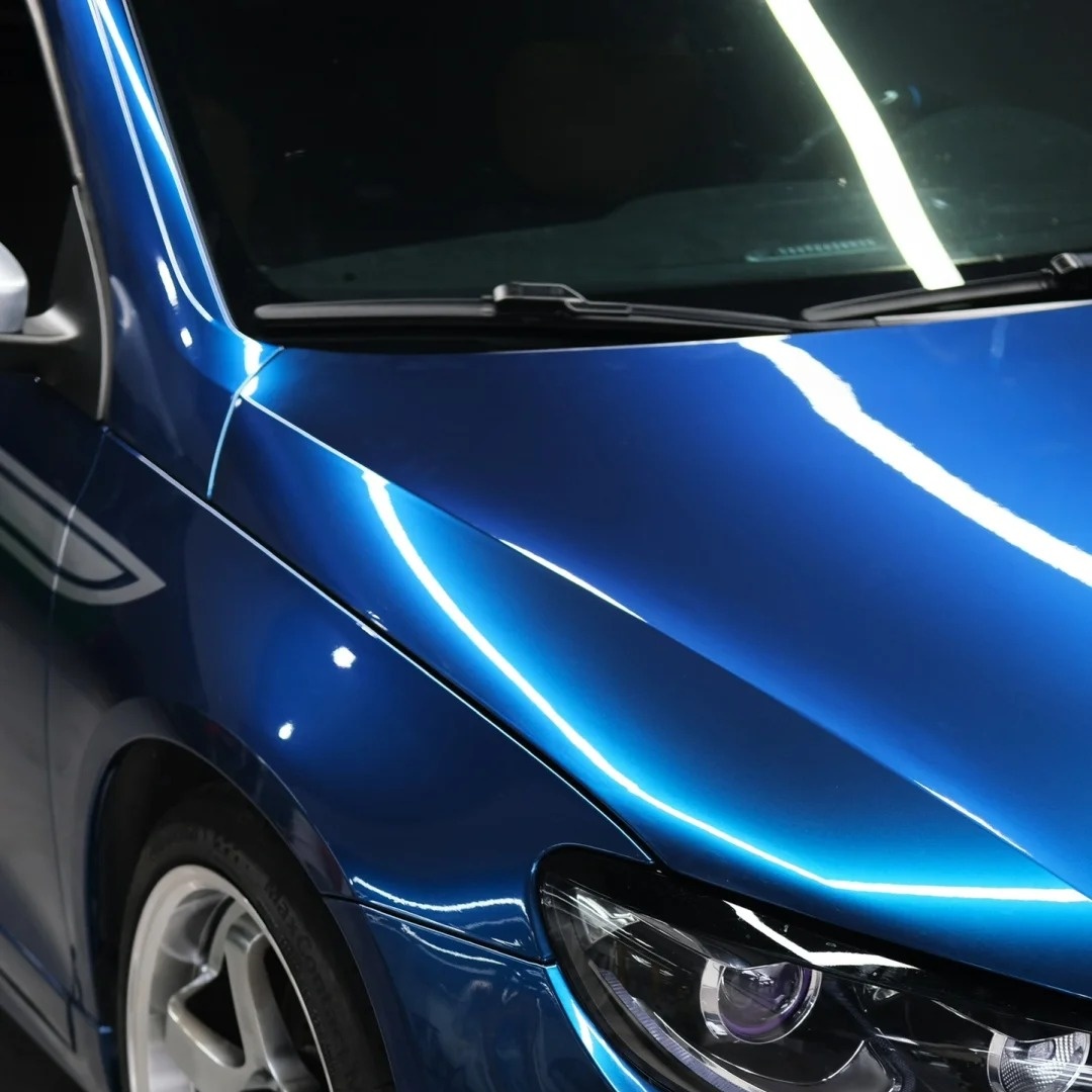 Gloss Indigo Blue Car Vinyl Wrap PET review Customer 01