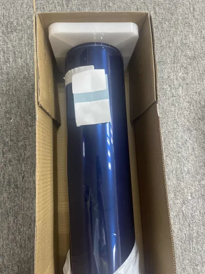 Gloss Indigo Blue Car Vinyl Wrap PET review Service