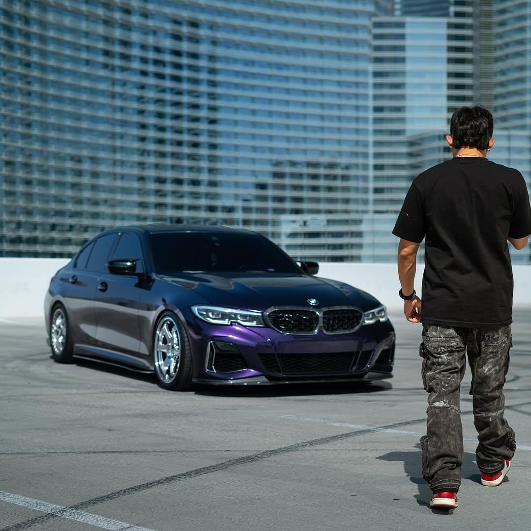 Gloss Metallic Midnight Purple Car Vinyl Wrap BMW PET review buprangel 00