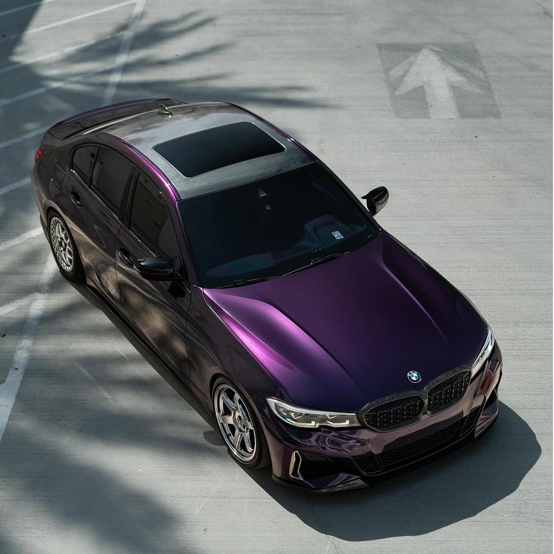 Gloss Metallic Midnight Purple Car Vinyl Wrap BMW PET review buprangel 01