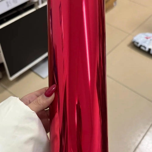 Gloss Mirror Chrome Candy Apple Red Car Vinyl Wrap PET reviewed by